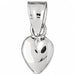 3D Heart Charm Pendant 14k Gold (1.2 Grams) White Gold 14k