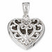 3D Heart Charm Pendant 14k Gold (1.6 Grams) White Gold 14k