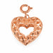 3D Heart Charm Pendant 14k Gold (2.2 Grams) Rose Gold 14k