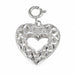 3D Heart Charm Pendant 14k Gold (2.2 Grams) White Gold 14k