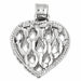 3D Heart Charm Pendant 14k Gold (3.3 Grams) White Gold 14k