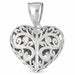 3D Heart Charm Pendant 14k Gold (3.9 Grams) White Gold 14k