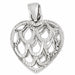 3D Heart Charm Pendant 14k Gold (5.6 Grams) White Gold 14k