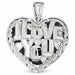3D I Love You Heart Charm Pendant 14k Gold White Gold 14k