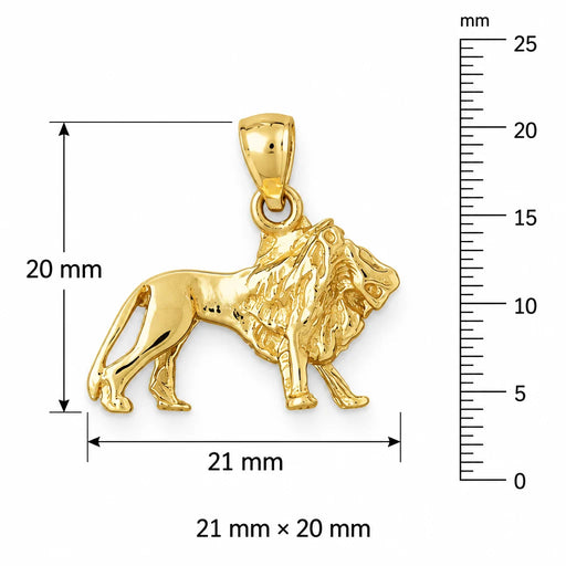 3D Lion Charm Pendant 14k Gold (3.6 Grams) Yellow Gold 14k