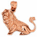 3D Lion Charm Pendant 14k Gold (5.5 Grams) Rose Gold 14k