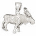 3D Moose Charm Pendant 14k Gold White Gold 14k