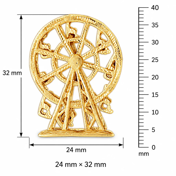 3D Playground Charm Pendant 14k Gold Yellow Gold 14k
