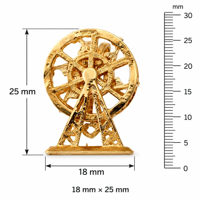 3D Playground Moveable Charm Pendant 14k Gold Yellow Gold 14k