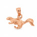 3D Squirrel Charm Pendant 14k Gold (2.4 Grams) Rose Gold 14k