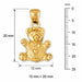 3D Teddy Bear Charm Pendant 14k Gold (3.5 Grams) Yellow Gold 14k