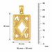 Ace Diamond Playing Card Charm Pendant 14k Gold Yellow Gold 14k