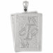 Ace Queen Playing Cards Charm Pendant 14k Gold White Gold 14k