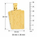 Ace Ten Diamond Charm Pendant 14k Gold Yellow Gold 14k