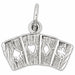 Aces Charm Pendant 14k Gold (0.7 Grams) White Gold 14k