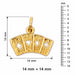 Aces Charm Pendant 14k Gold (0.7 Grams) Yellow Gold 14k