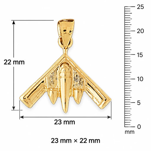 Airplane Charm Pendant 14k Gold (0.8 Grams) Yellow Gold 14k