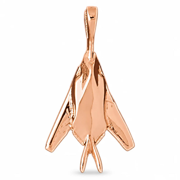 Airplane Charm Pendant 14k Gold (1.6 Grams) Rose Gold 14k