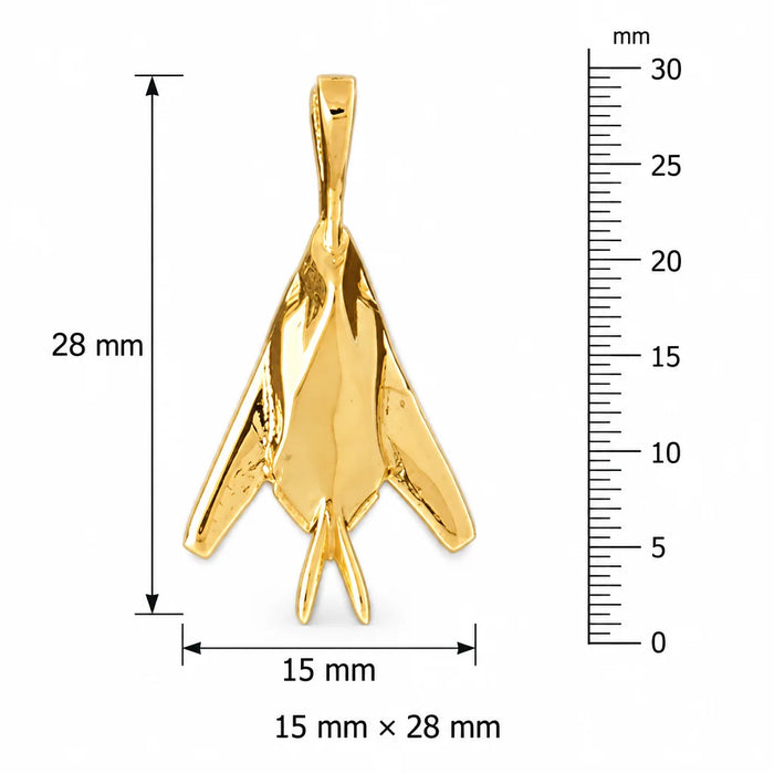 Airplane Charm Pendant 14k Gold (1.6 Grams) Yellow Gold 14k