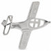 Airplane Charm Pendant 14k Gold (2.3 Grams) White Gold 14k