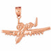 Airplane Charm Pendant 14k Gold (2.5 Grams) Rose Gold 14k