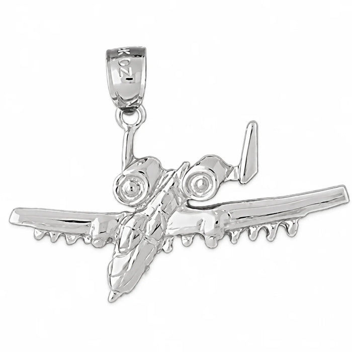 Airplane Charm Pendant 14k Gold (2.5 Grams) White Gold 14k
