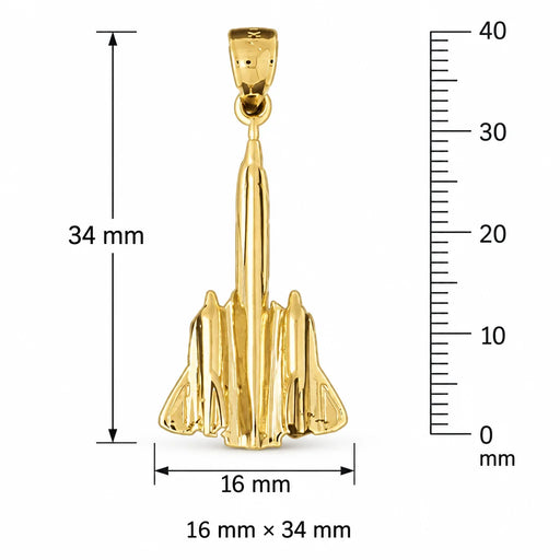 Airplane Charm Pendant 14k Gold (2.7 Grams) Yellow Gold 14k