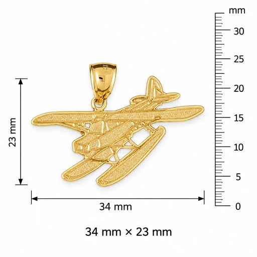Airplane Charm Pendant 14k Gold (2.8 Grams) Yellow Gold 14k