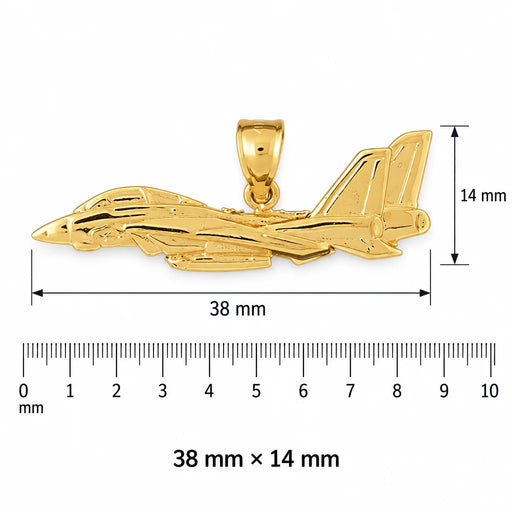 Airplane Charm Pendant 14k Gold (2.9 Grams) Yellow Gold 14k