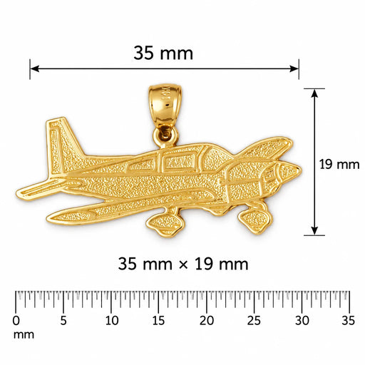 Airplane Charm Pendant 14k Gold (3 Grams) Yellow Gold 14k