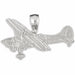 Airplane Charm Pendant 14k Gold (4.1 Grams) White Gold 14k