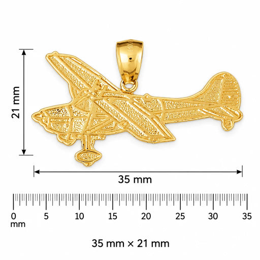 Airplane Charm Pendant 14k Gold (4.1 Grams) Yellow Gold 14k