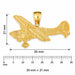 Airplane Charm Pendant 14k Gold (4.1 Grams) Yellow Gold 14k