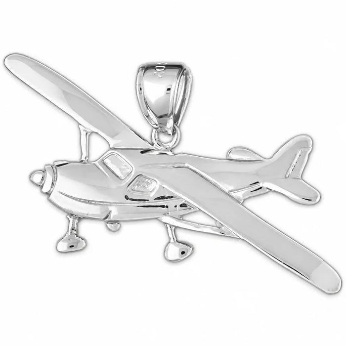 Airplane Charm Pendant 14k Gold White Gold 14k