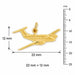 Airplane Jet Charm Pendant 14k Gold (0.8 Grams) Yellow Gold 14k