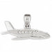Airplane Jet Charm Pendant 14k Gold (1.4 Grams) White Gold 14k