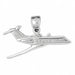 Airplane Jet Charm Pendant 14k Gold (1.6 Grams) White Gold 14k