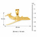 Airplane Jet Charm Pendant 14k Gold (1.6 Grams) Yellow Gold 14k