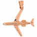 Airplane Jet Charm Pendant 14k Gold (2.5 Grams) Rose Gold 14k