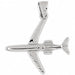Airplane Jet Charm Pendant 14k Gold (2.5 Grams) White Gold 14k
