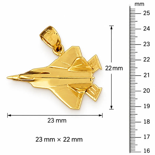 Airplane Jet Charm Pendant 14k Gold (2.7 Grams) Yellow Gold 14k
