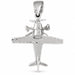 Airplane Jet Charm Pendant 14k Gold (4.6 Grams) White Gold 14k