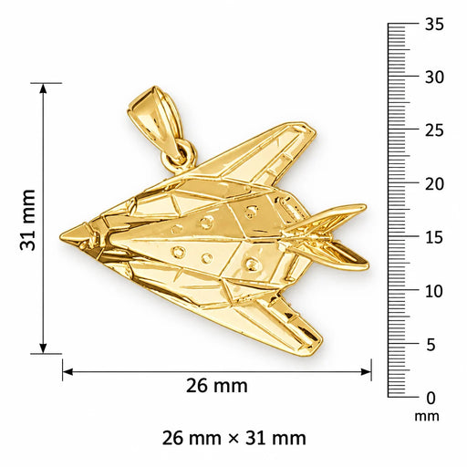 Airplane Jet Charm Pendant 14k Gold (5.4 Grams) Yellow Gold 14k