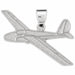 Airplane Jet Charm Pendant 14k Gold White Gold 14k