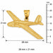 Airplane Jet Charm Pendant 14k Gold Yellow Gold 14k