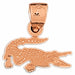 Alligator Crocodile Charm Pendant 14k Gold (0.5 Grams) Rose Gold 14k