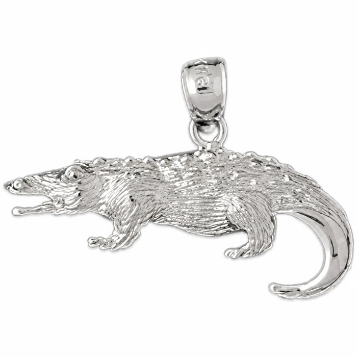 Alligator Crocodile Charm Pendant 14k Gold (2 Grams) White Gold 14k