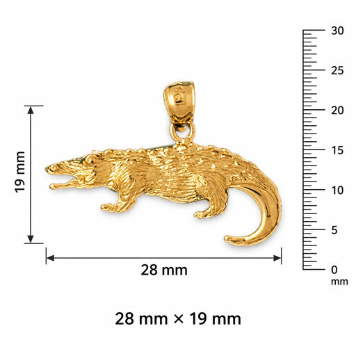 Alligator Crocodile Charm Pendant 14k Gold (2 Grams) Yellow Gold 14k