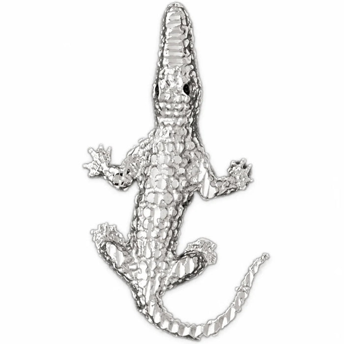 Alligator Crocodile Charm Pendant 14k Gold (6 Grams) White Gold 14k