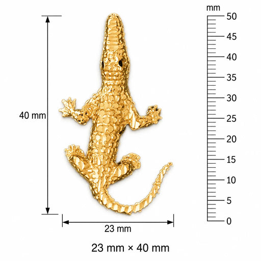 Alligator Crocodile Charm Pendant 14k Gold (6 Grams) Yellow Gold 14k